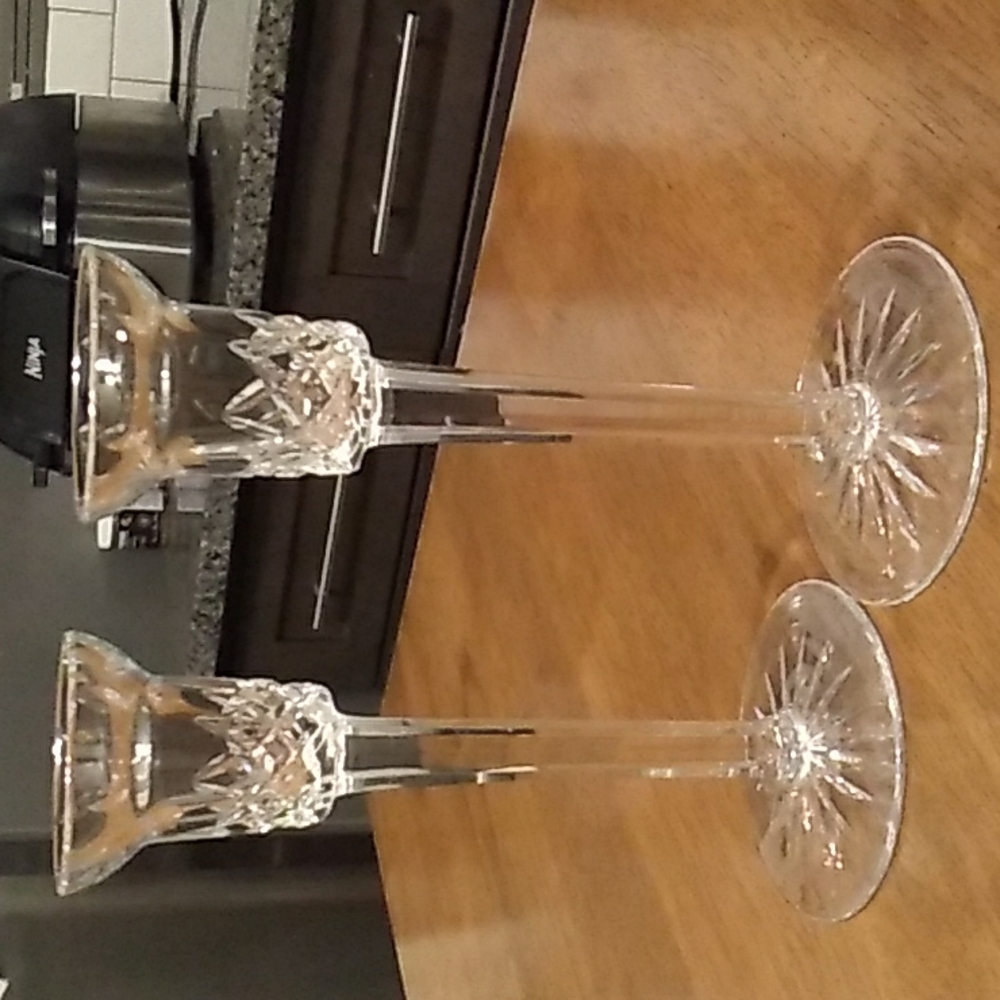 2 Waterford crystal candle holders